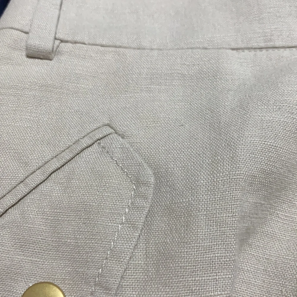J.Crew Linen Zip Mini Skirt 2 Tan